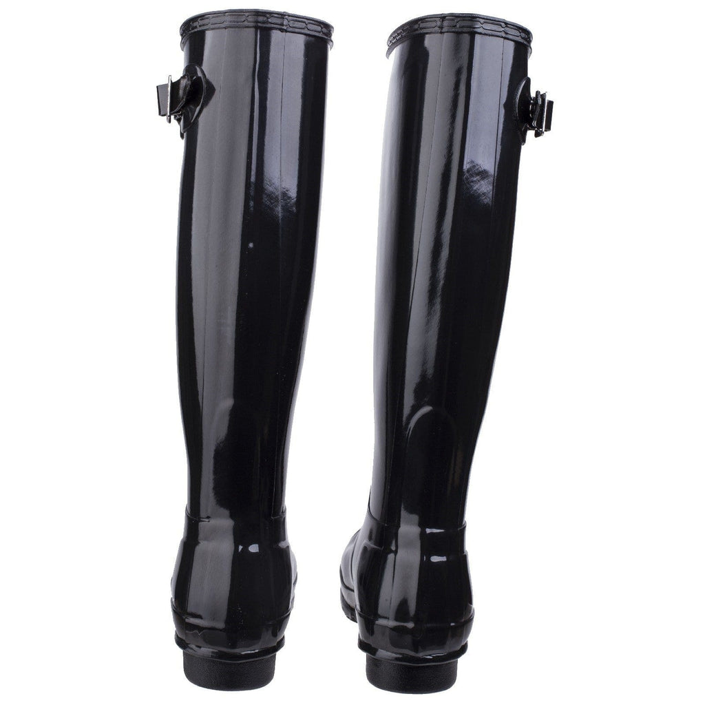 Hunter Original Tall Gloss Wellington Boots - Black - Image 8