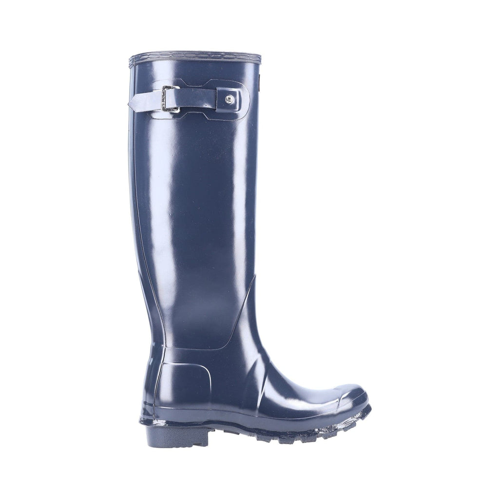 Hunter Original Tall Gloss Womens Wellington Boots - Navy - Image 4