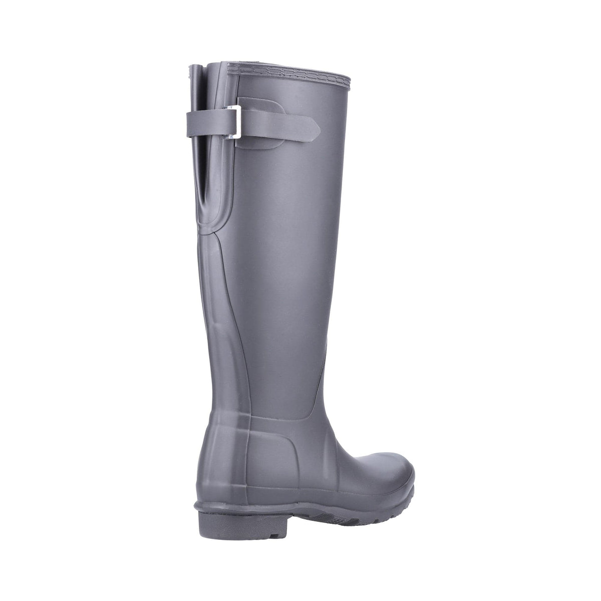 Hunter Original Tall Back Adjustable Womens Wellington Boots - Black - Image 2