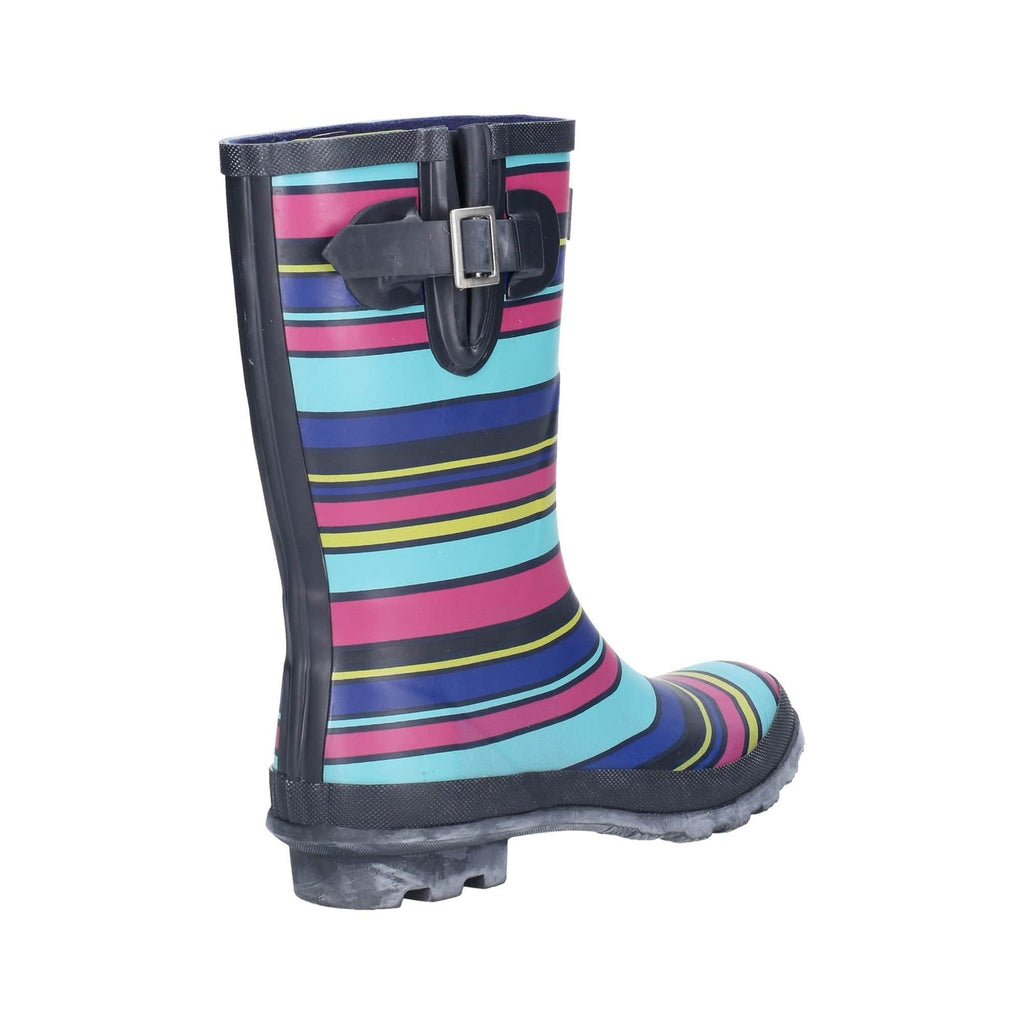 Cotswold Paxford Womens Elasticated Mid Calf Wellington Boots - Stripe Multicoloured - Image 2