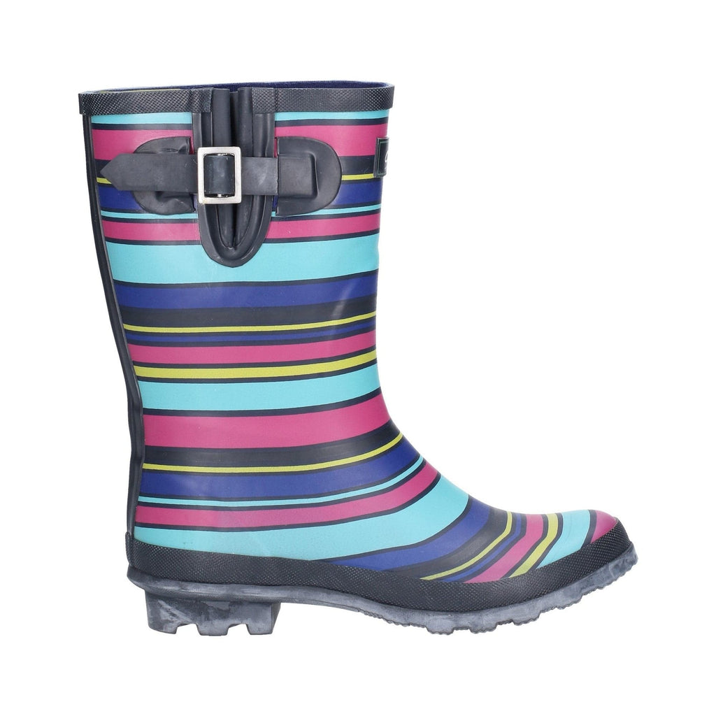 Cotswold Paxford Womens Elasticated Mid Calf Wellington Boots - Stripe Multicoloured - Image 4