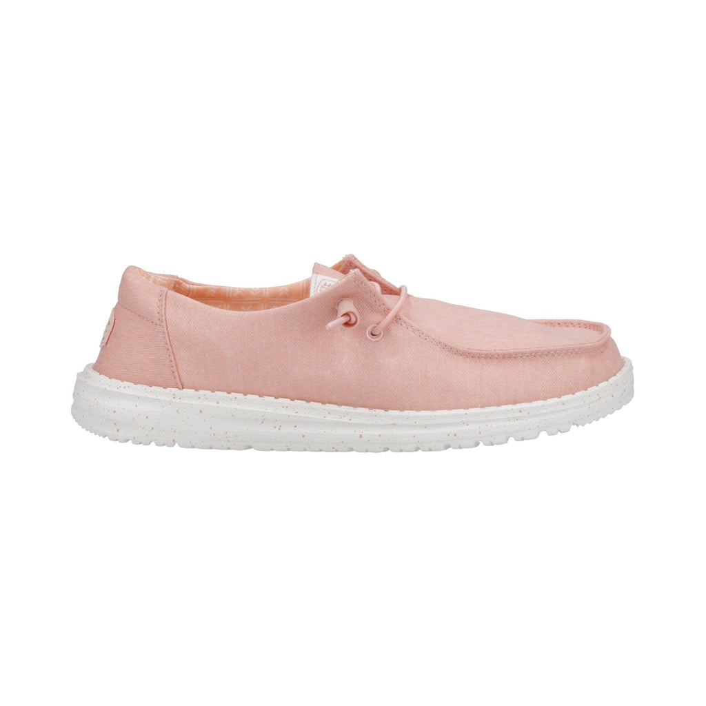 HEYDUDE Wendy Womens Canvas Shoe - Pink - Image 4