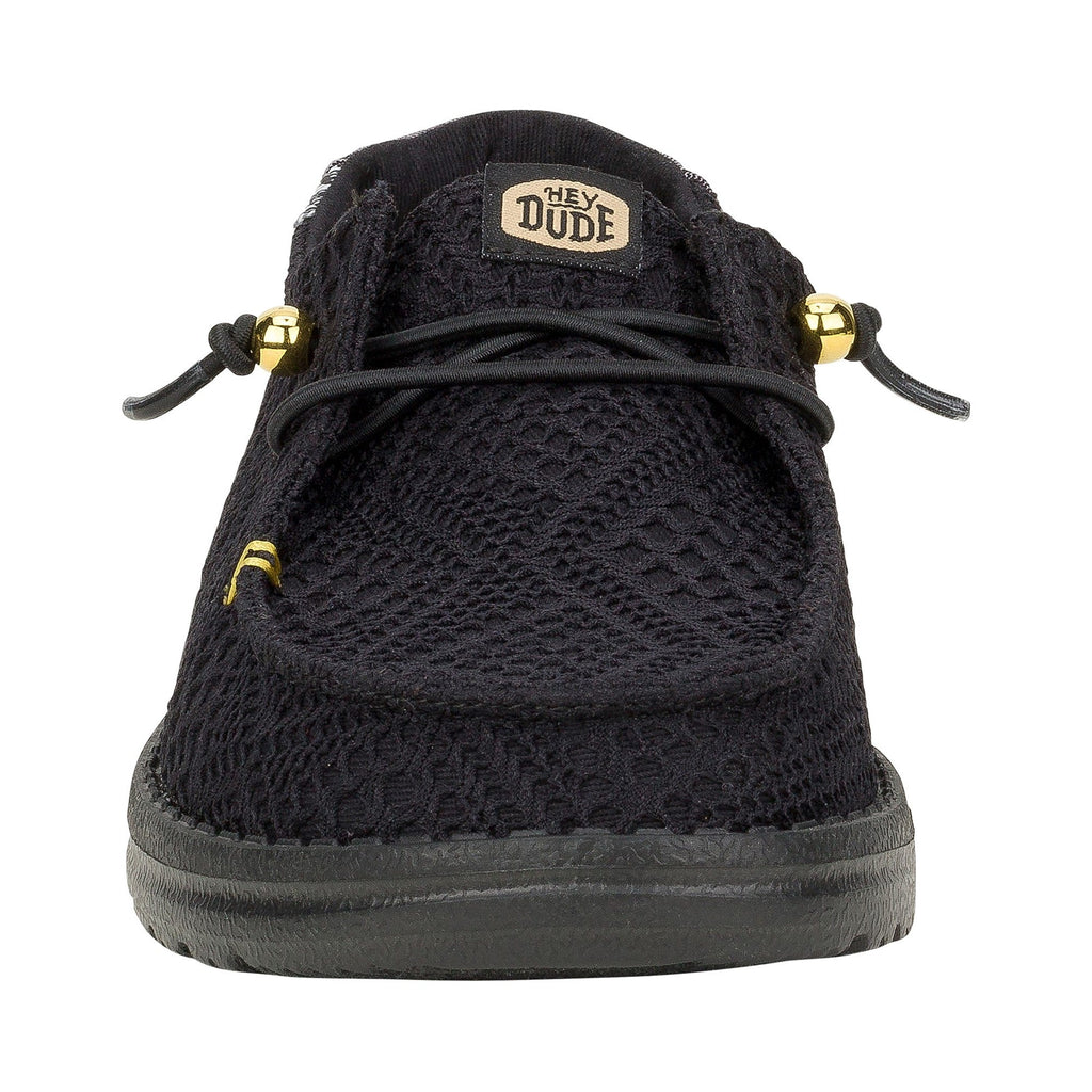 HEYDUDE Wendy Boho Crochet Womens Shoes - Black - Image 5
