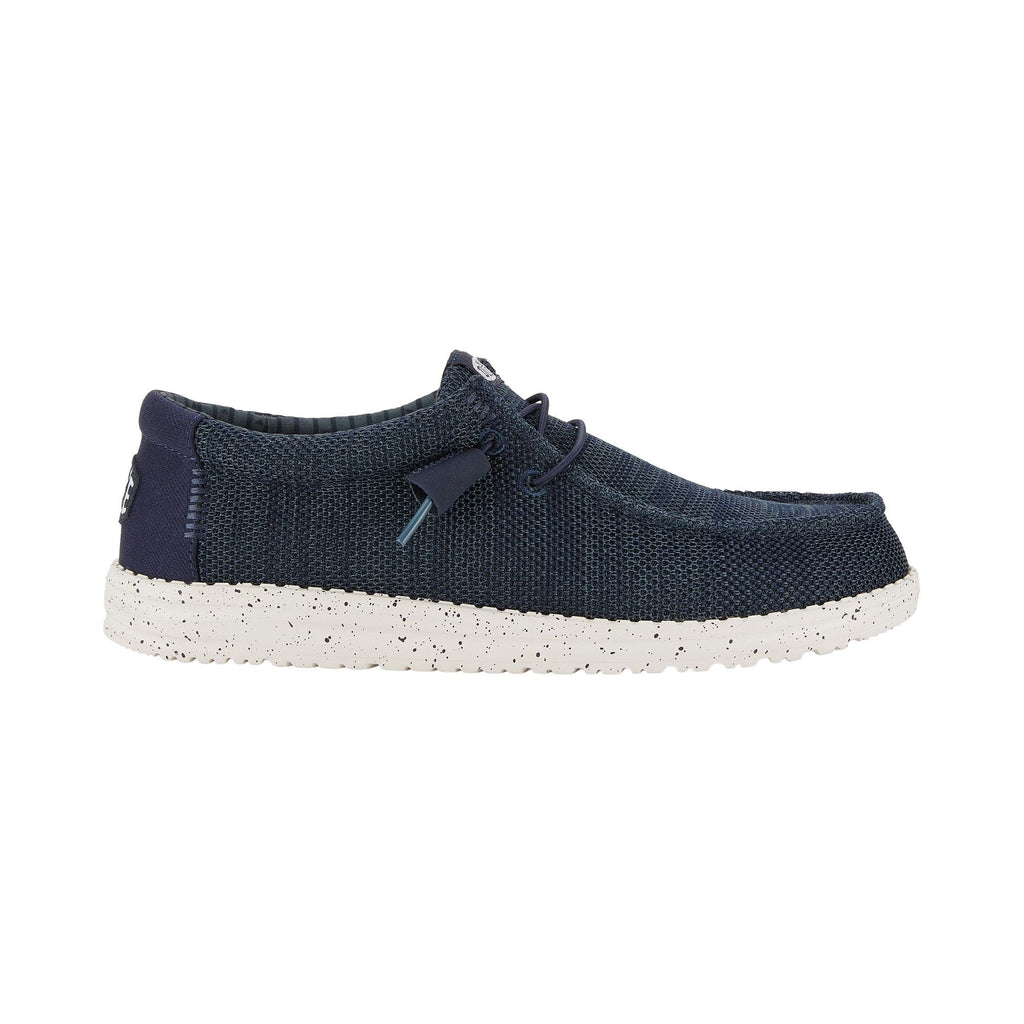 HEYDUDE Wally Stretch Mesh Mens Shoes - Navy - Image 4