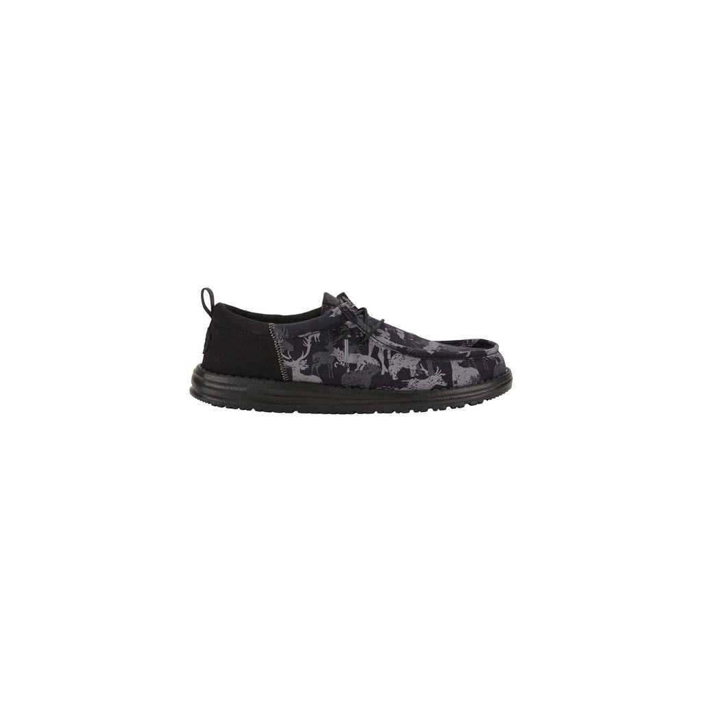 HEYDUDE Wally Funk Hunt Camo Mens Shoes - Black - Image 4