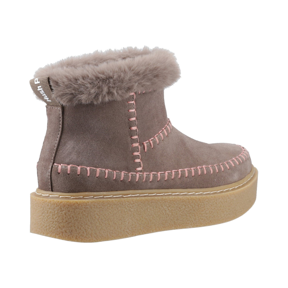 Hush Puppies Brielle Stitch Womens Boot - Taupe - Image 2