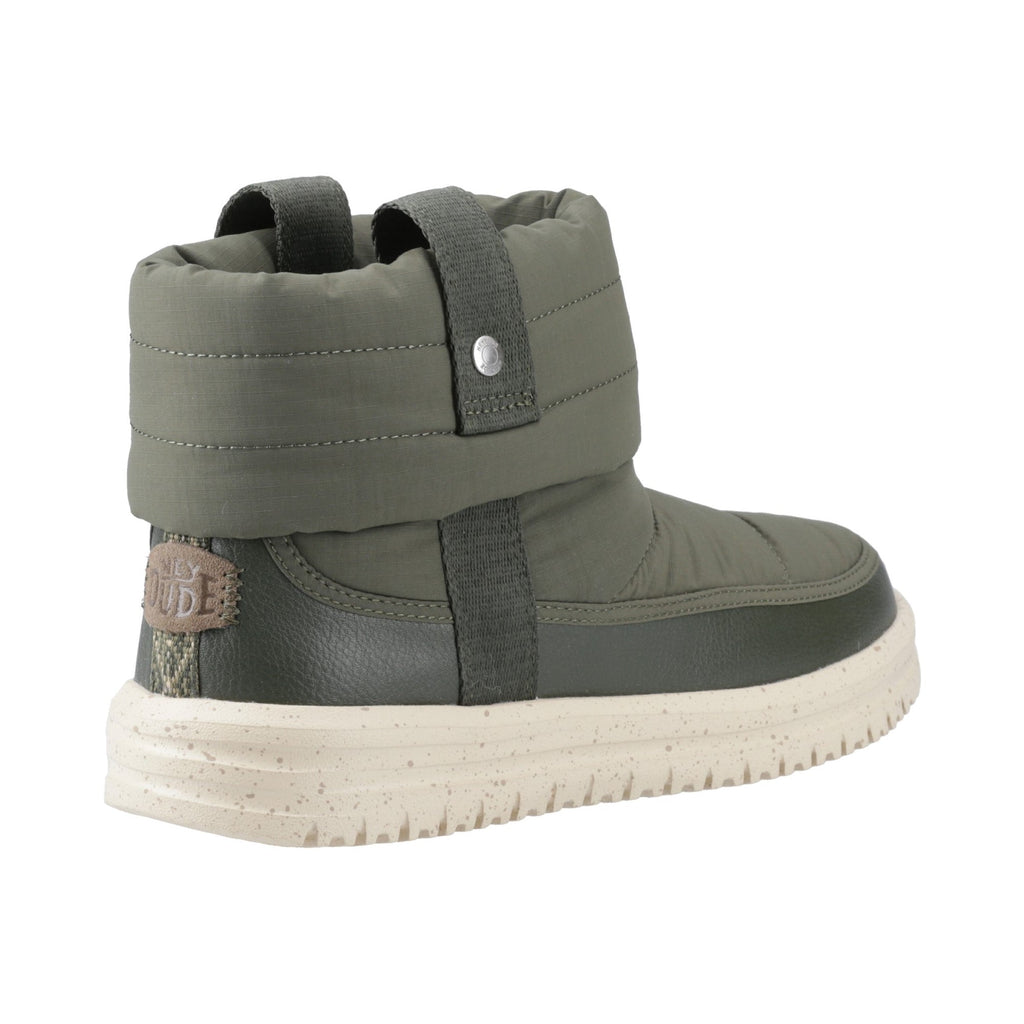 HEYDUDE Camden Cuff Nylon Quilt Womens Boot - Dark Olive - Image 2