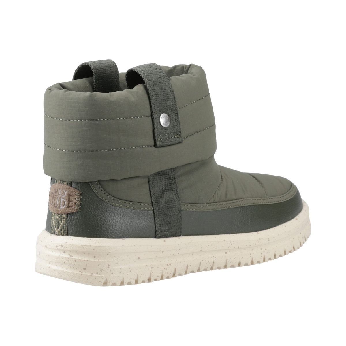 HEYDUDE Camden Cuff Nylon Quilt Womens Boot - Dark Olive - Image 2