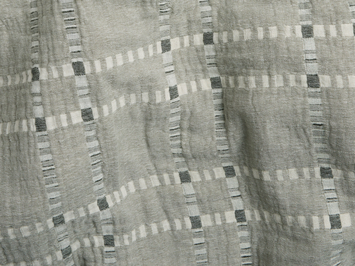 Grid Cotton Wool Coverlet - FINAL SALE (Moss) - Image 3