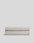 Linen Tencel Fitted Sheet - FINAL SALE (Bone with Canyon)
