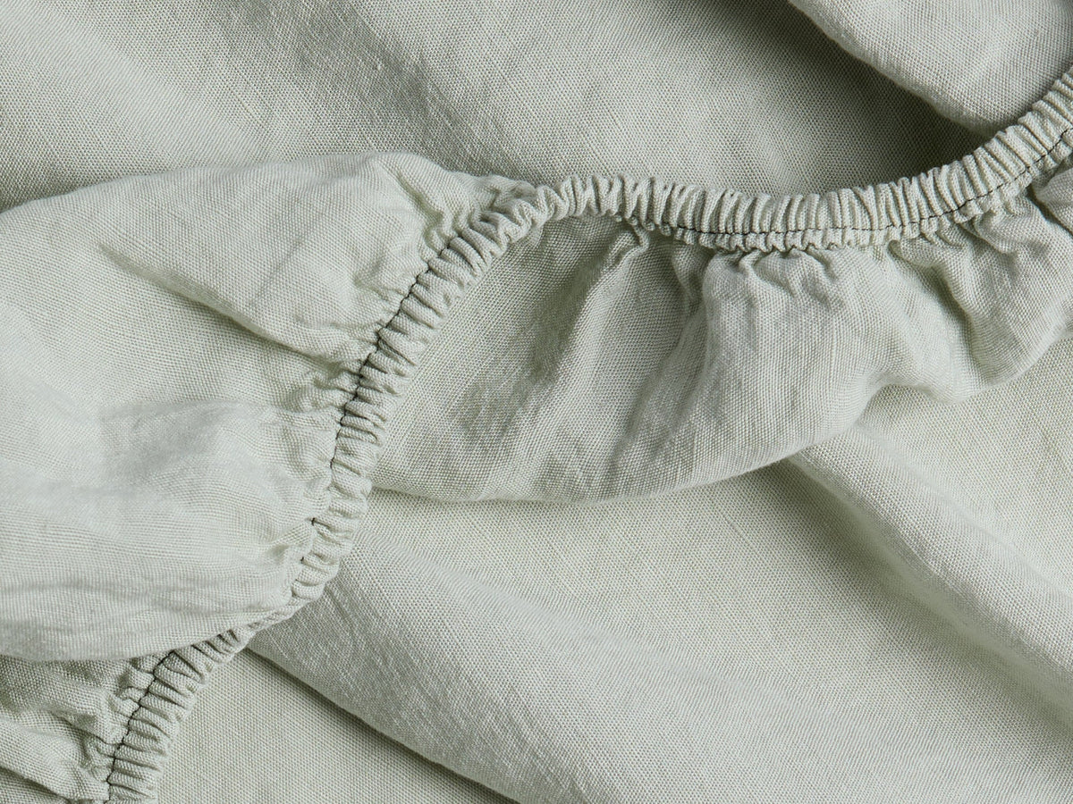 Linen Tencel Fitted Sheet - FINAL SALE (Sage) - Image 3