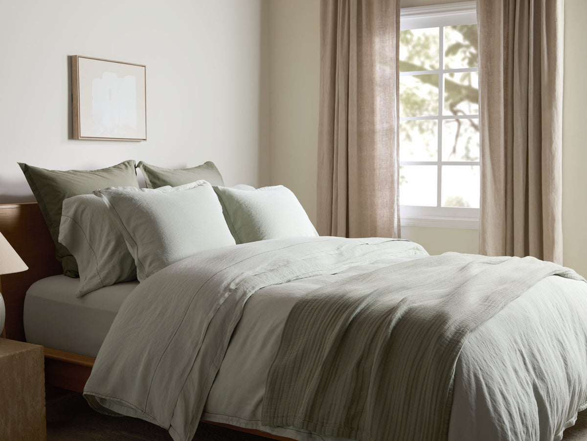 Linen Tencel Fitted Sheet - FINAL SALE (Sage) - Image 2