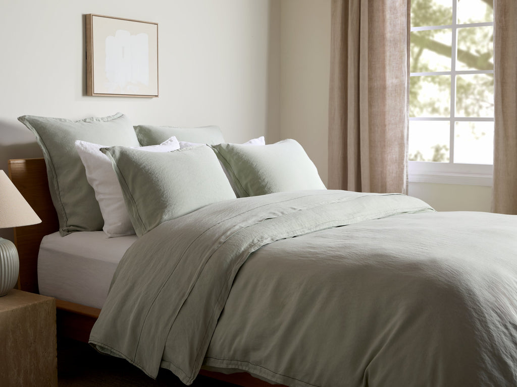 Linen Tencel Sham Set - FINAL SALE (Sage) - Image 2