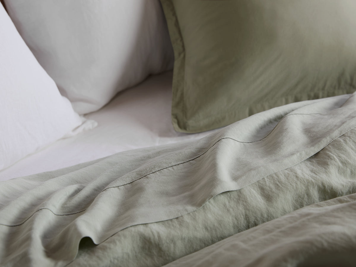 Linen Tencel Top Sheet - FINAL SALE (Sage) - Image 2