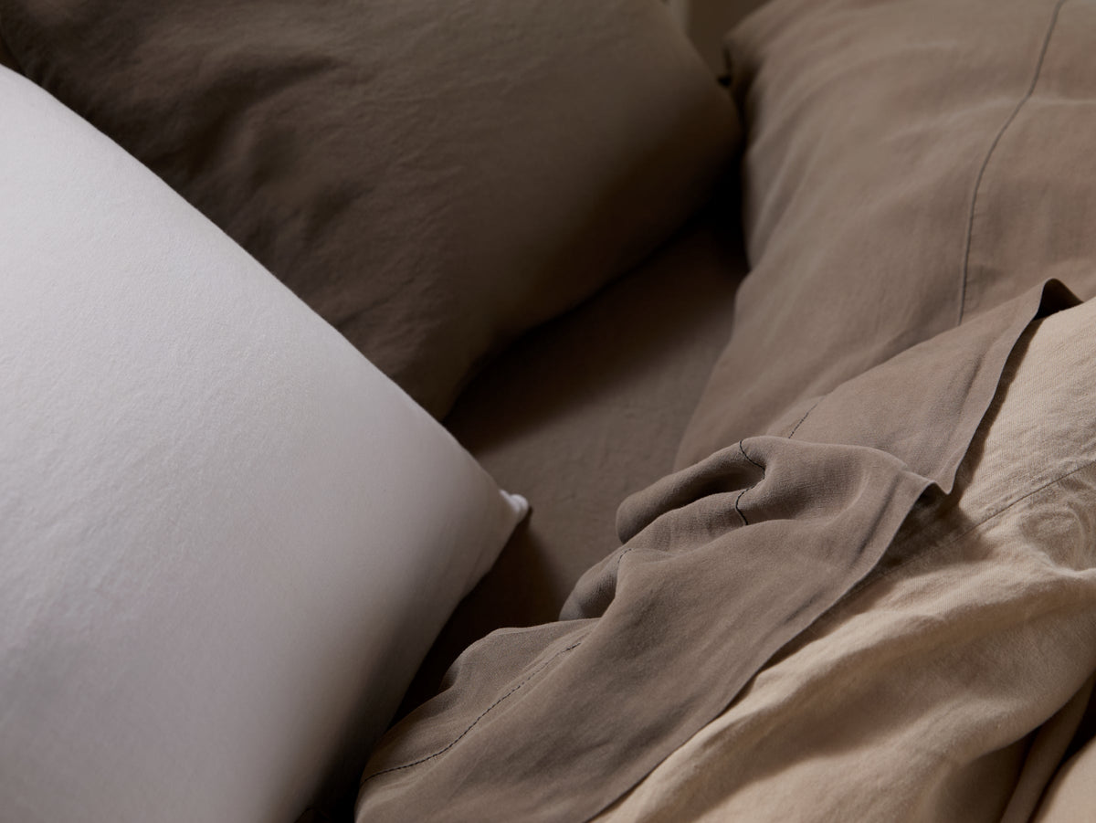 Linen Tencel Sheet Set - Warm Grey K/CK - Image 4
