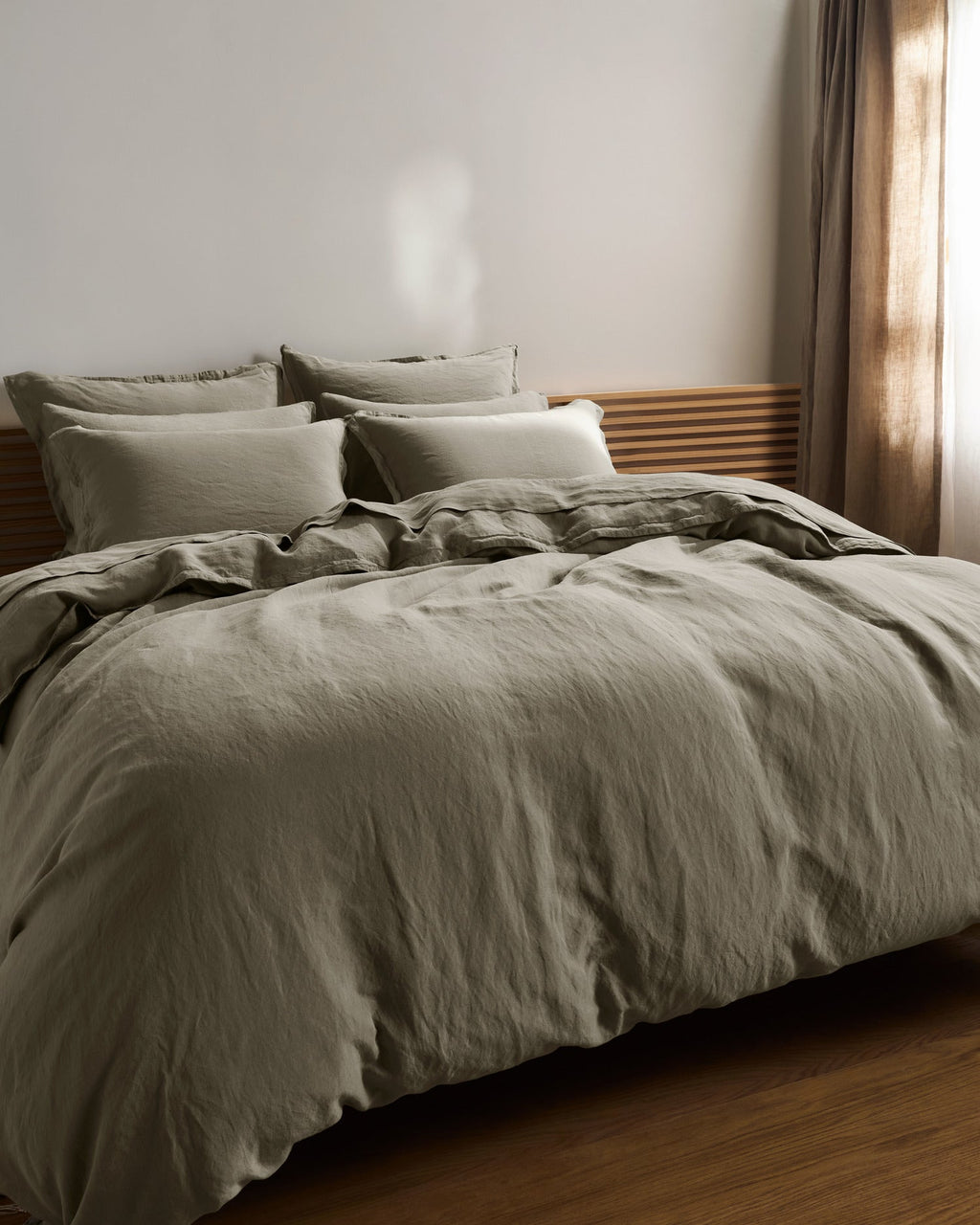 Linen Tencel Duvet Cover - FINAL SALE (Moss) - Image 5