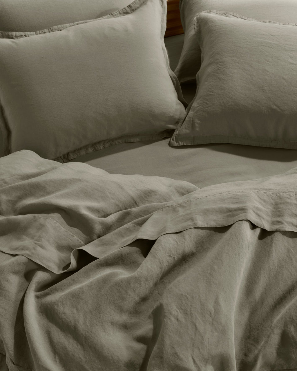 Linen Tencel Sham Set - FINAL SALE (Moss) - Image 4