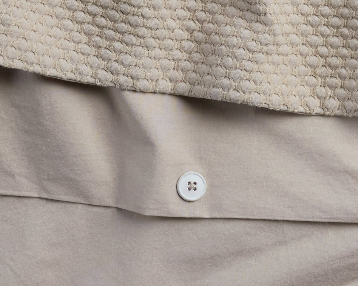 Lattice Cotton Duvet Cover (Bone) - Image 3