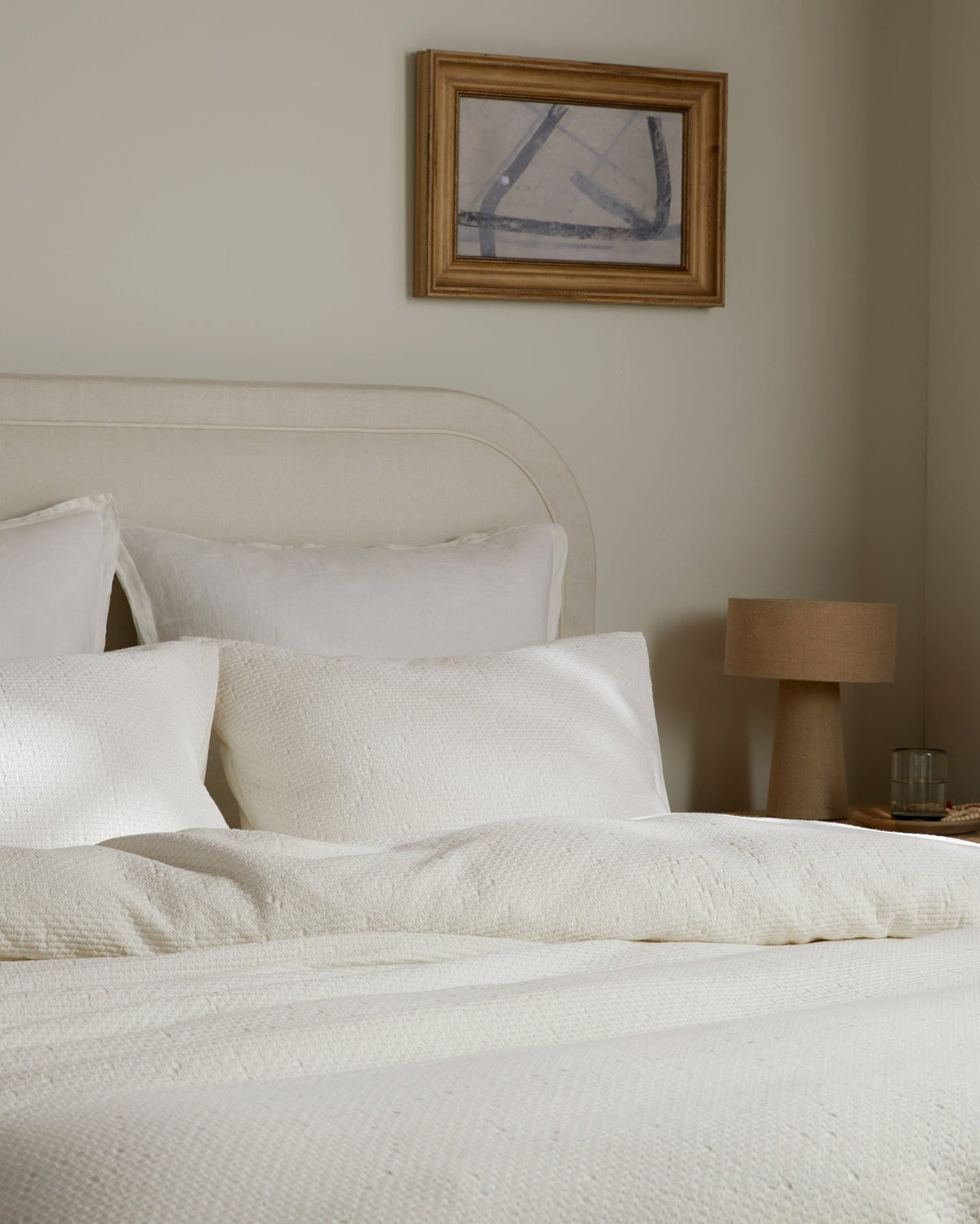 Lattice Cotton Duvet Cover (Cream) - Image 2