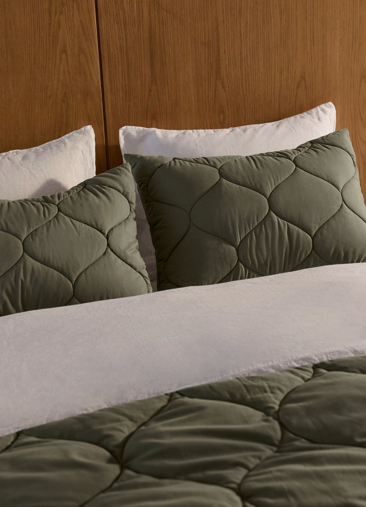 Cotton Drift Sham Set (Thyme) - Image 2