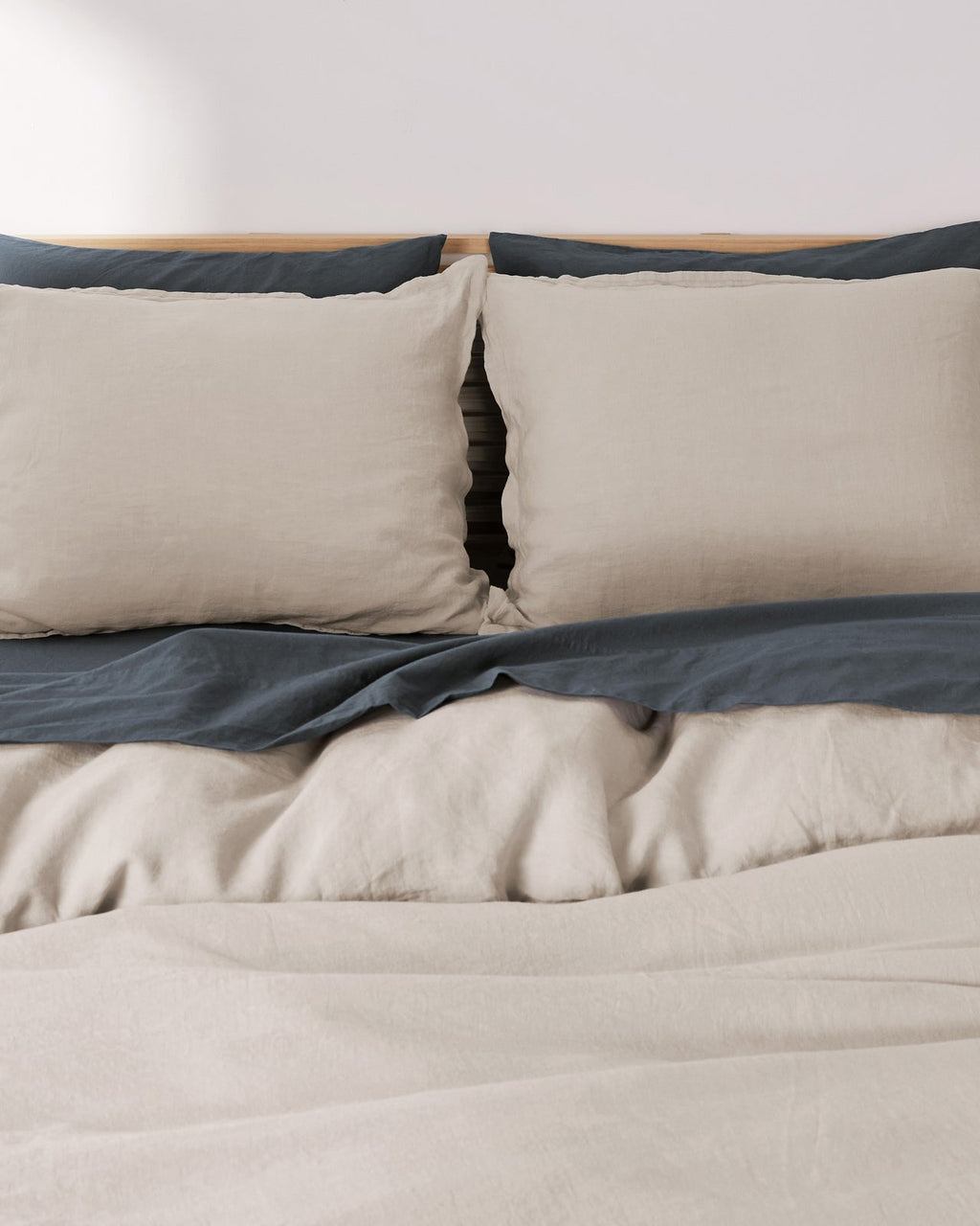 Linen Duvet Cover Set - Bone F/Q - Image 2