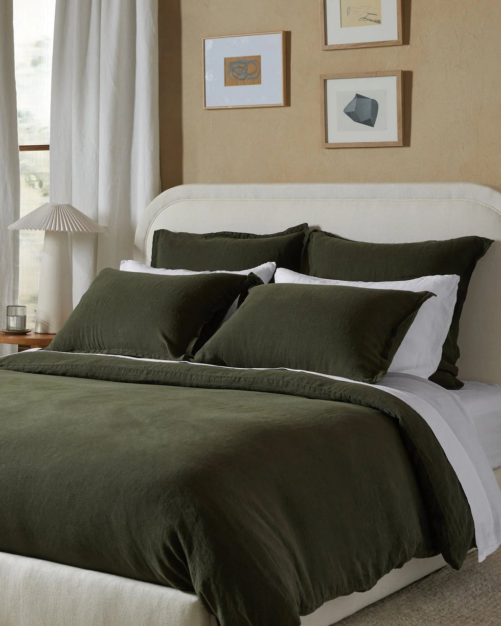 Linen Duvet Cover Set - Evergreen K/CK - Image 4