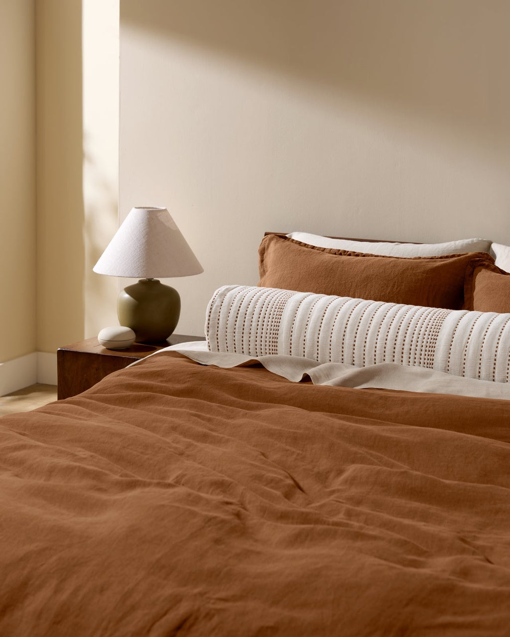 Linen Duvet Cover Set - Tobacco K/CK - Image 2
