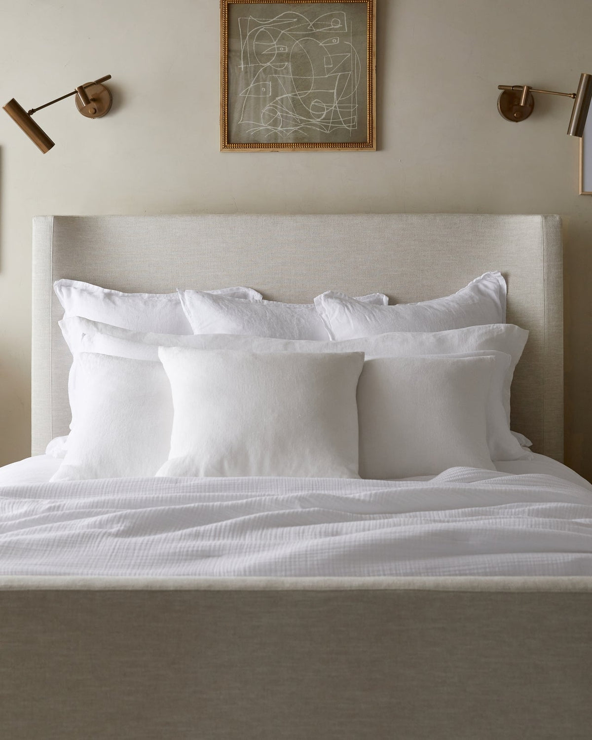 Linen Euro Sham (White) - Image 4