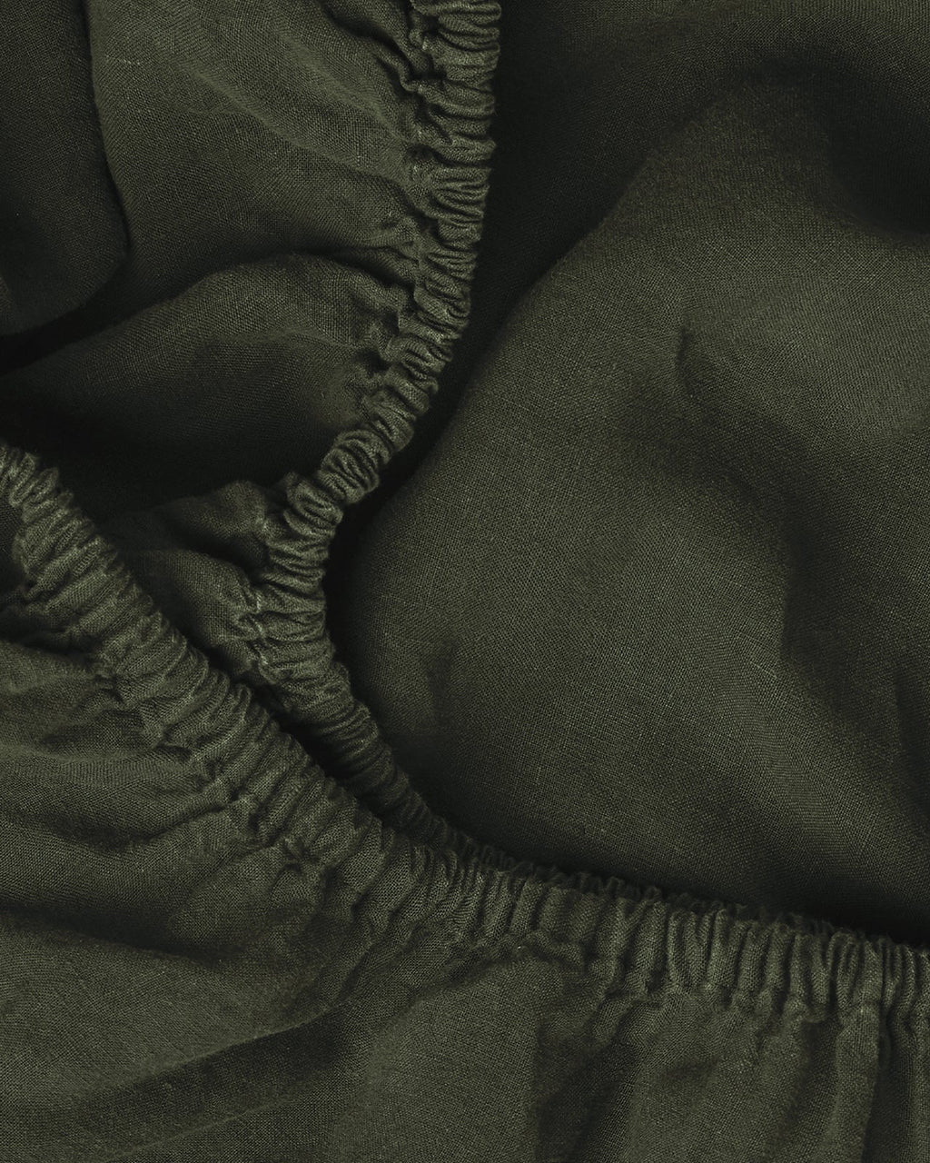 Linen Fitted Sheet (Evergreen) - Image 3
