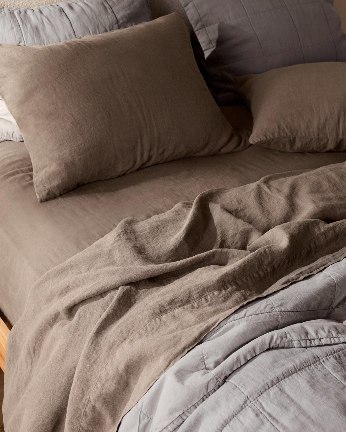 Linen Sheet Set - Warm Grey K/CK - Image 2