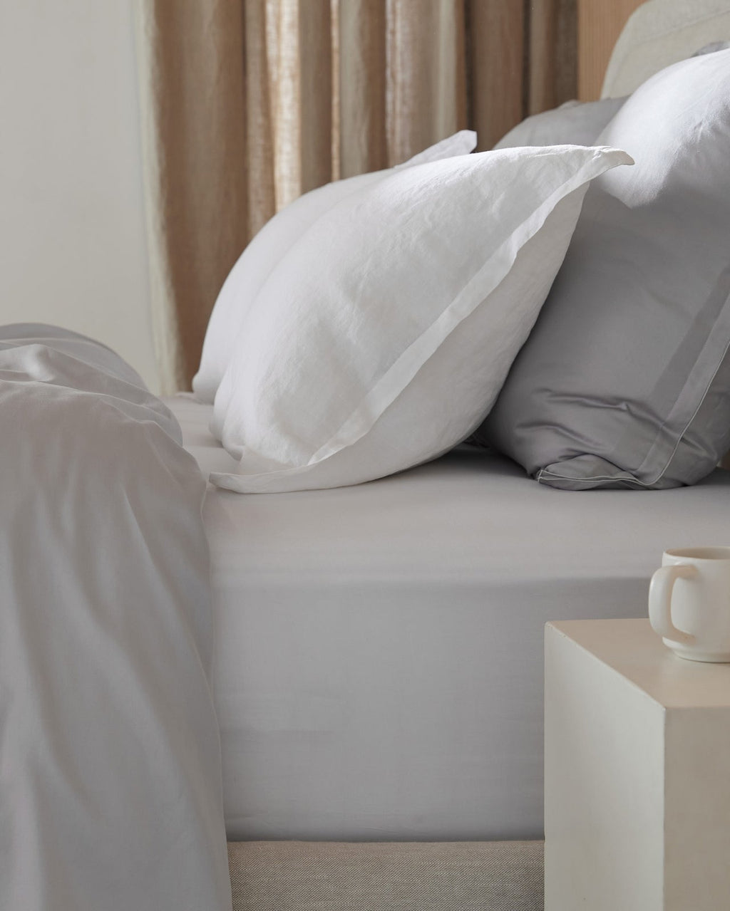 Linen Sham Set (White) - Image 2