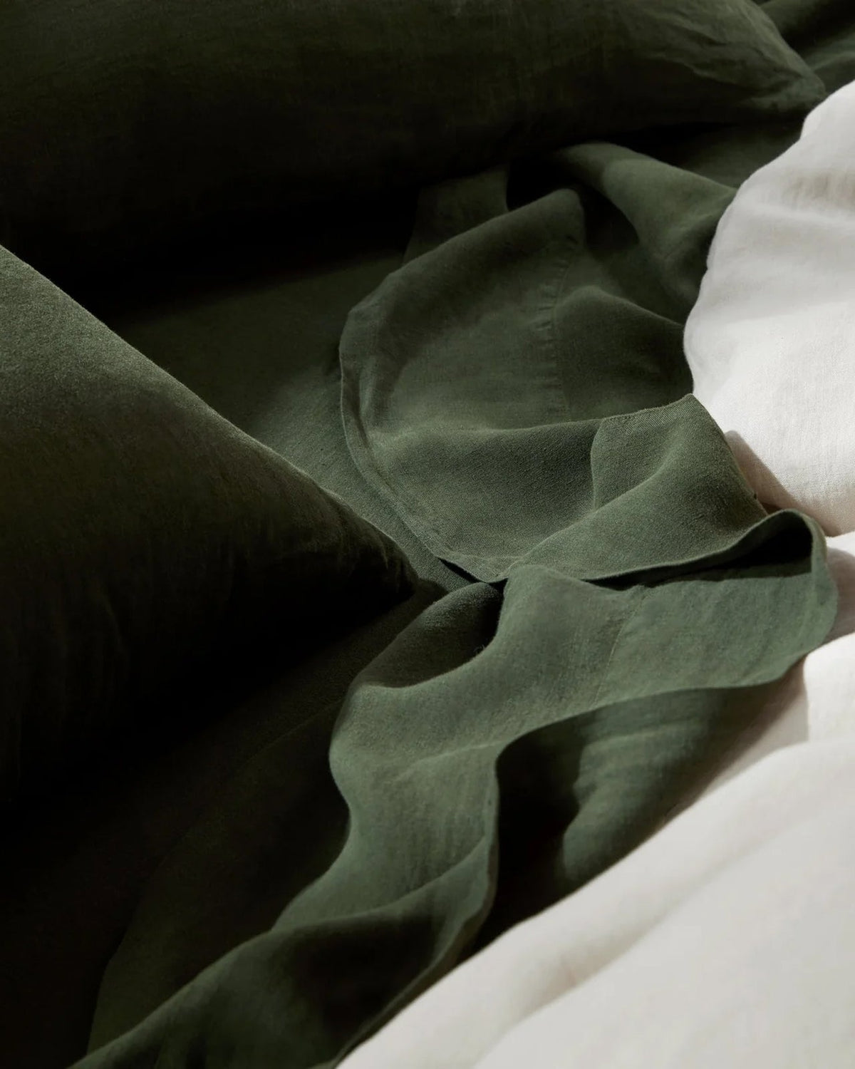 Linen Sheet Set - Evergreen K/CK - Image 4