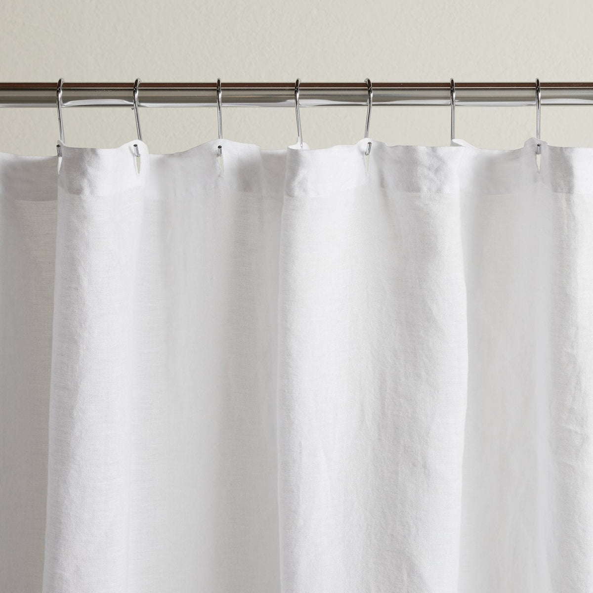 Linen Shower Curtain (White) - Image 2