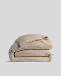Linen Duvet Cover (Bone Stripe)