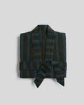 Linen Stripe Robe - FINAL SALE (Evergreen and Peacock)