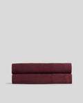 Linen Tencel Fitted Sheet (Garnet)