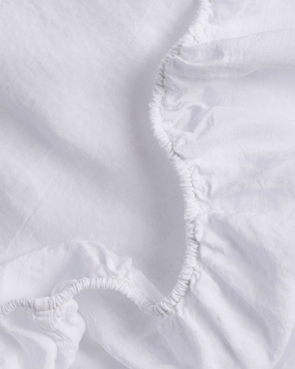 Linen Tencel Fitted Sheet (White) - Image 3