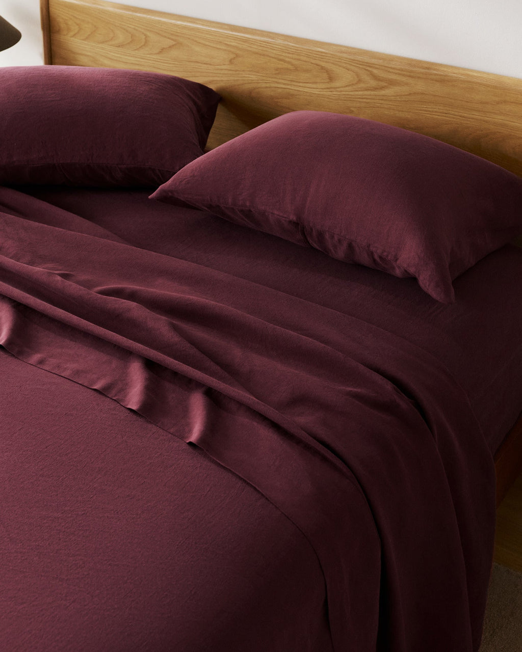 Linen Tencel Sheet Set - Garnet K/CK - Image 2
