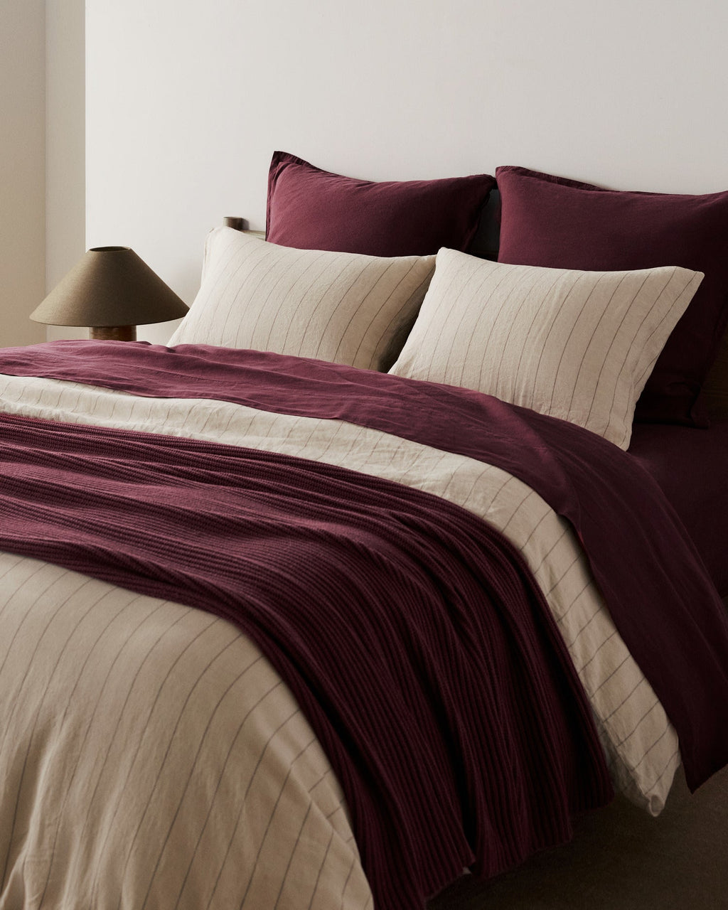 Linen Tencel Fitted Sheet (Garnet) - Image 5