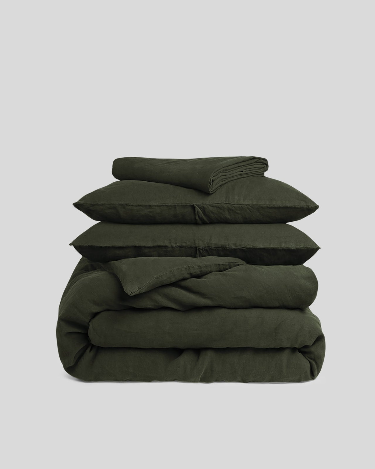 Linen Venice Set - Evergreen K/CK