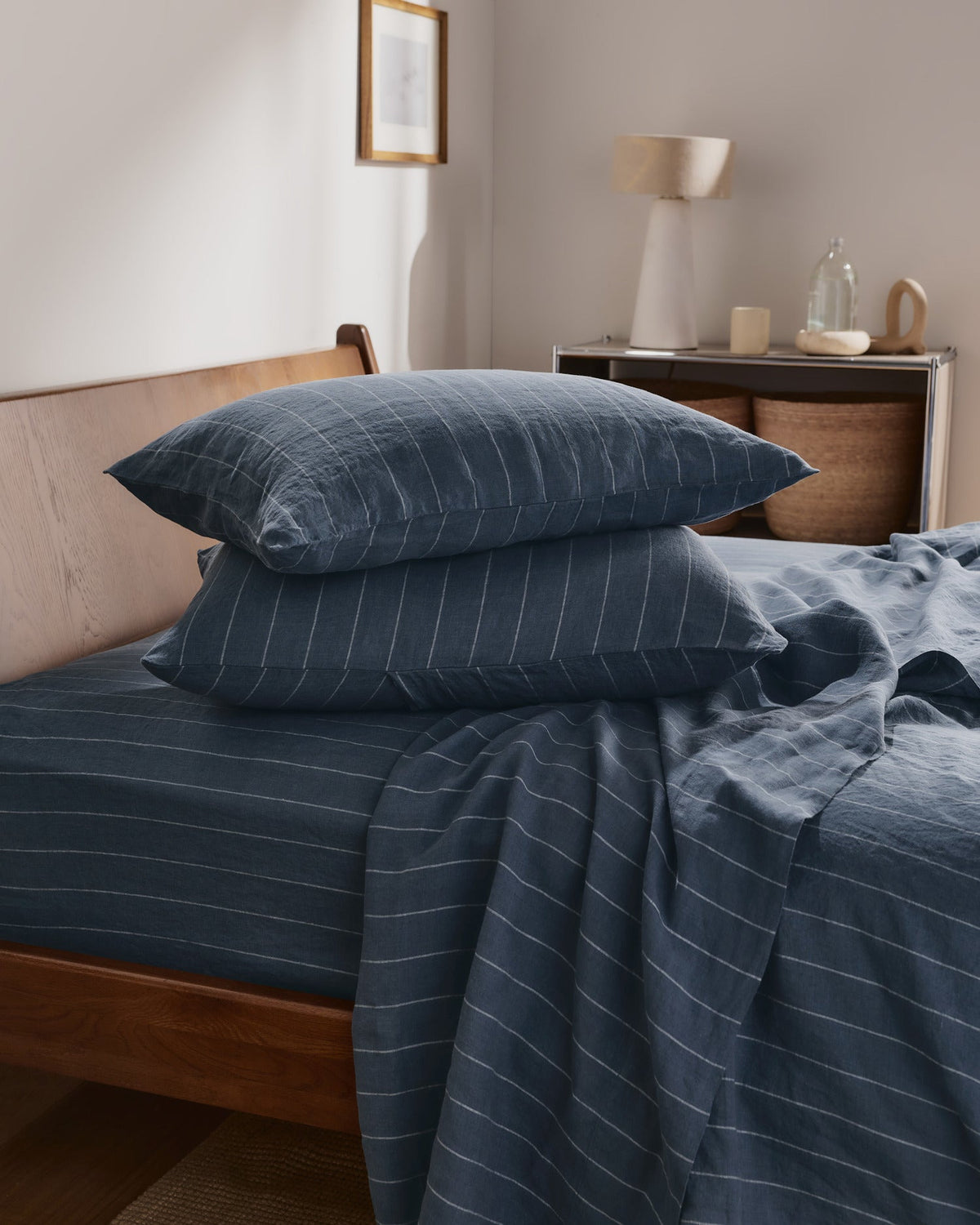 Linen Top Sheet (Dusk Stripe) - Image 5