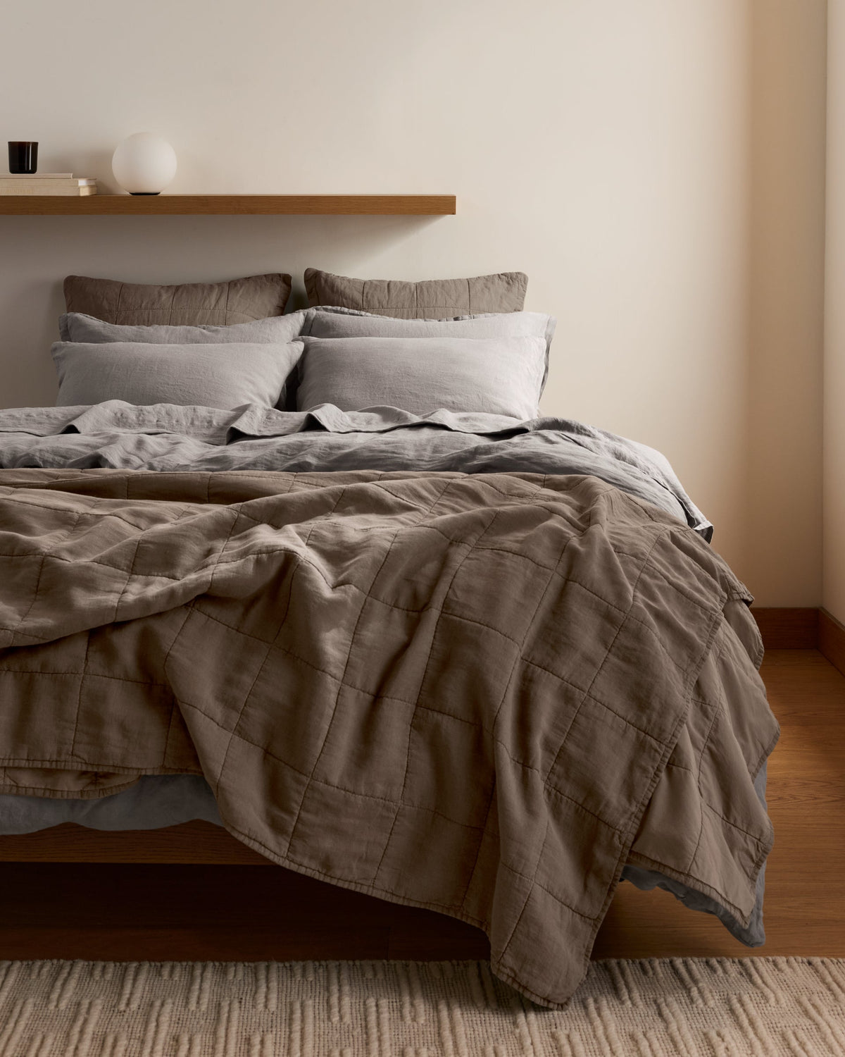 Linen Sham Set (Pebble) - Image 4