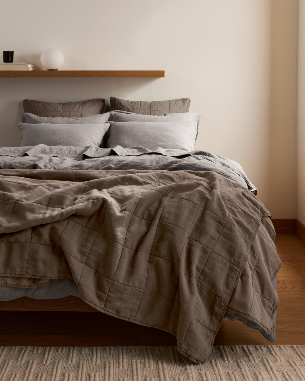 Linen Sheet Set - Pebble K/CK - Image 4