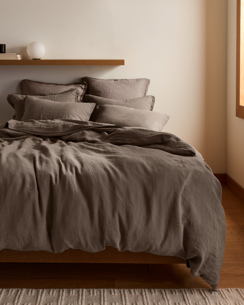 Linen Pillowcase Set (Warm Grey) - Image 4