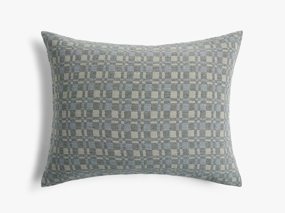 Modern Check Jacquard Sham Set (Dusk and Moss) - Image 2