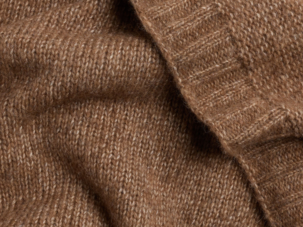 Natural Alpaca Throw (Tobacco) - Image 3