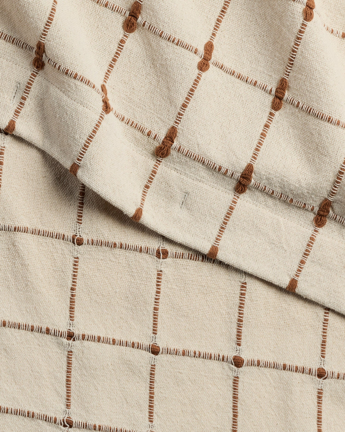 Organic Oasis Shower Curtain (Natural and Tobacco) - Image 2