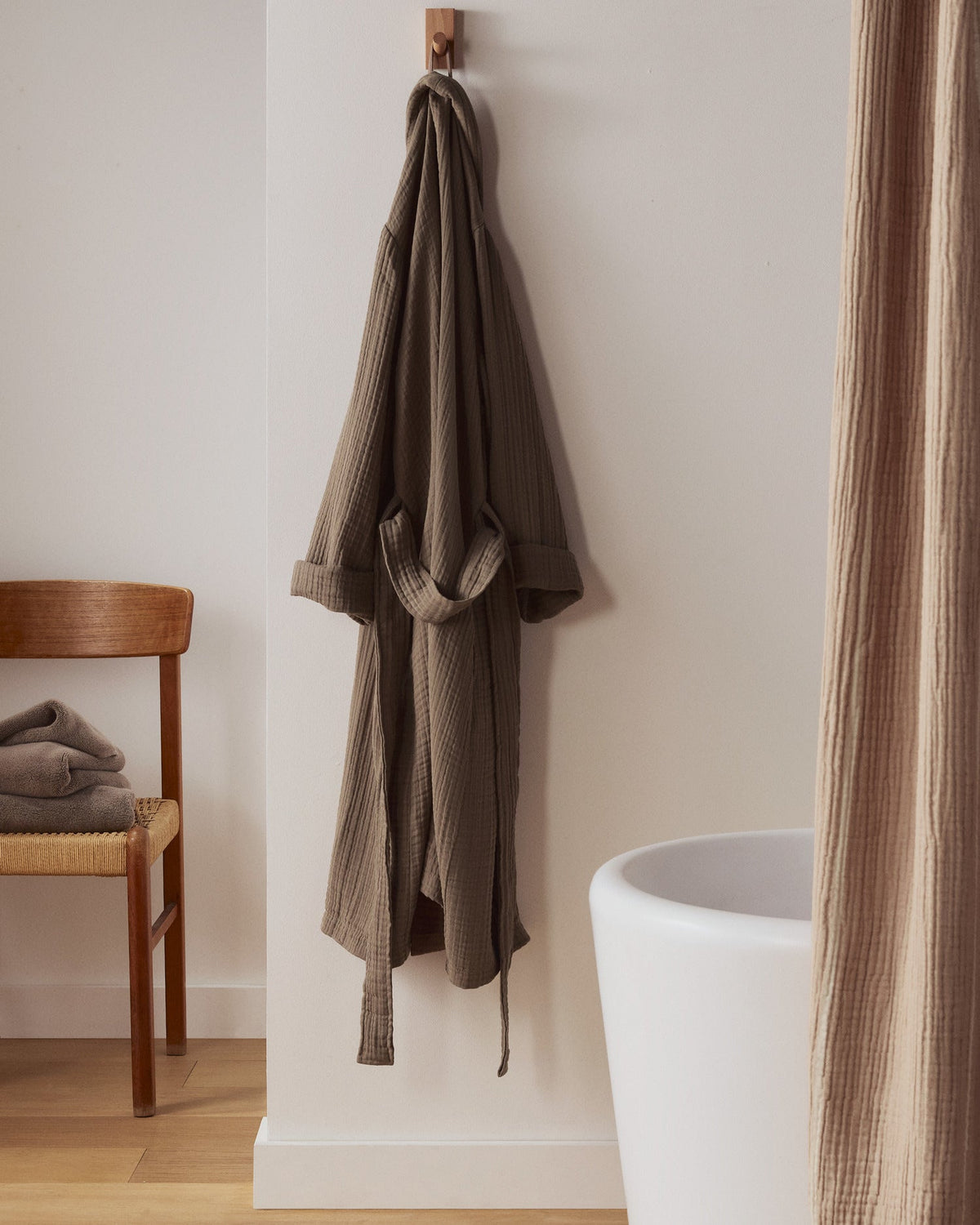 Cloud Cotton Robe (Warm Grey) - Image 6
