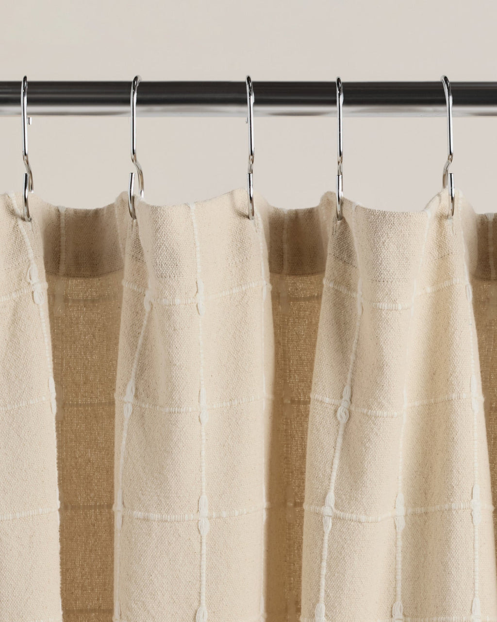 Organic Oasis Shower Curtain (White and Natural) - Image 3