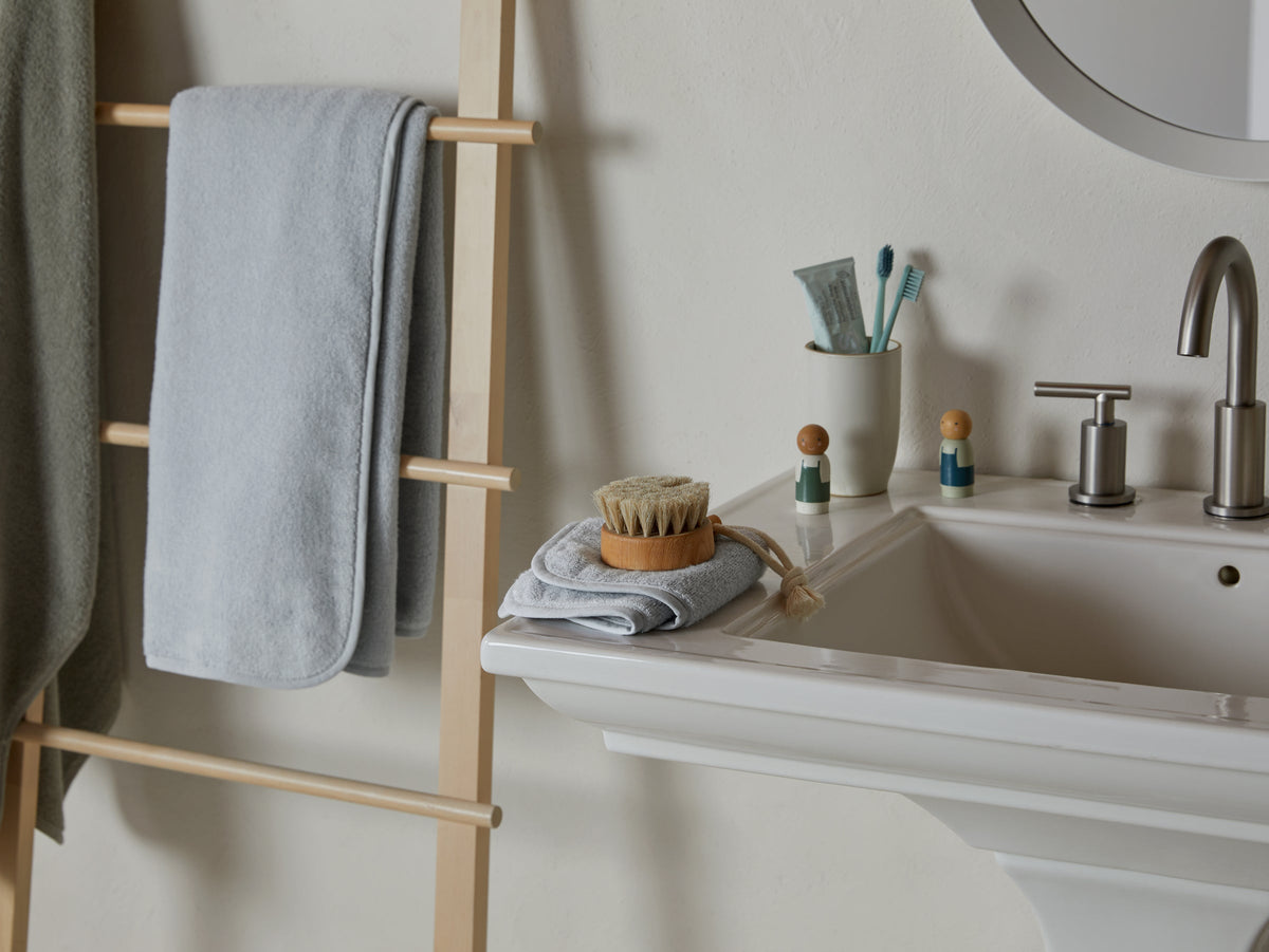 Organic Baby Washcloth (Sky) - Image 2